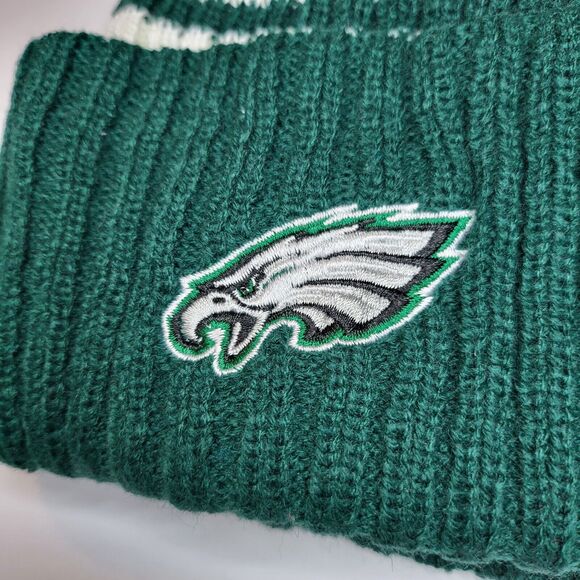 NWT Philadelphia Eagles Sports Knit Pom Beanie Fleece Lining OSFA Unisex‎ - Picture 6 of 6